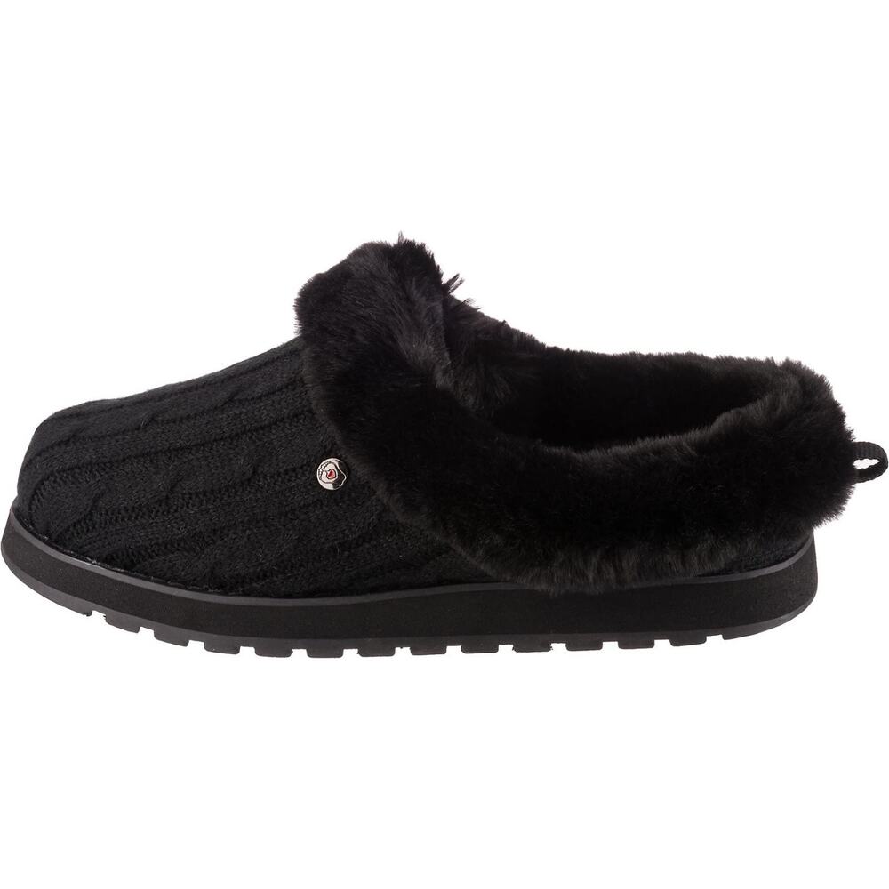 Skechers Women's Keepsakes - Ice Angel Slipper, Black/Black, 9.5